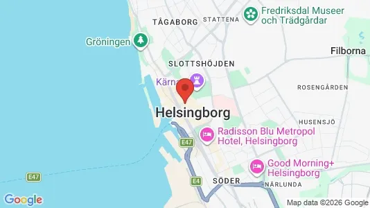 Kliniklokaler att hyra i Helsingborg - kort over placeringen