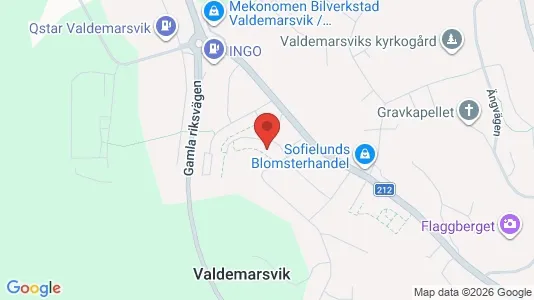 Kliniklokaler att hyra i Valdemarsvik - kort over placeringen