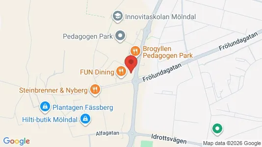 Kliniklokaler att hyra i Mölndal - kort over placeringen