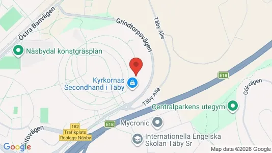 Kliniklokaler att hyra i Täby - kort over placeringen