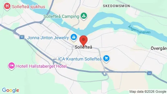 Kliniklokaler att hyra i Sollefteå - kort over placeringen
