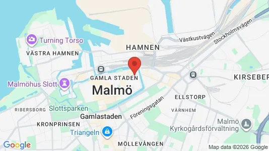 Kliniklokaler att hyra i Malmö Centrum - kort over placeringen