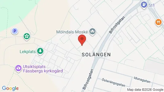 Kontorslokaler att hyra i Mölndal - kort over placeringen