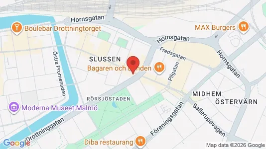 Kliniklokaler att hyra i Malmö Centrum - kort over placeringen