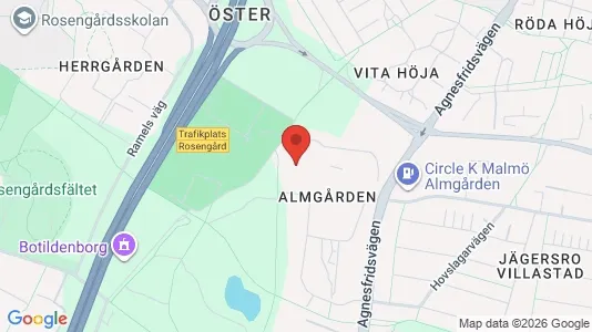 Kliniklokaler att hyra i Husie - kort over placeringen