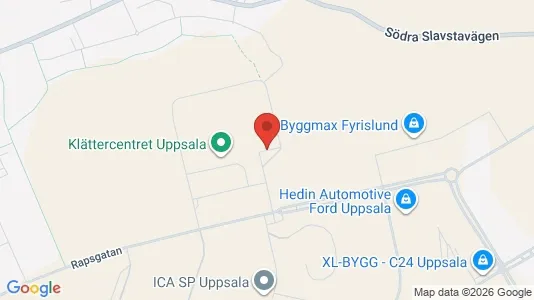 Kontorslokaler att hyra i Uppsala - kort over placeringen